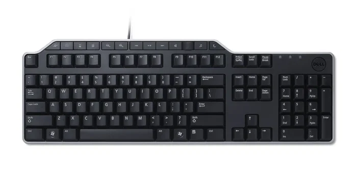 DELL KB522 Teclado con Cable USB QWERTY Español Negro - Teclado Multimedia para Oficina con Teclas de Acceso Rápido y 2 Puertos USB 2.0
