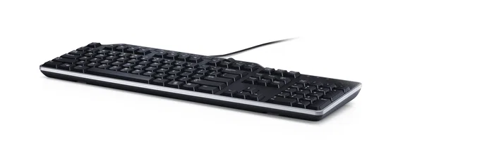 DELL KB522 Teclado con Cable USB QWERTY Español Negro - Teclado Multimedia para Oficina con Teclas de Acceso Rápido y 2 Puertos USB 2.0