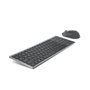 DELL KM7120W Kit de teclado y ratón inalámbricos multidispositivo, Gris Titanio, Español QWERTY