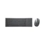 DELL KM7120W Kit de teclado y ratón inalámbricos multidispositivo, Gris Titanio, Español QWERTY