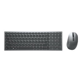 Dell KM7120W Kit Teclado y Ratón Inalámbrico Multi-Device, Conexión Bluetooth y 2.4 GHz, Compatible con Windows/MacOS, Gris Titanio