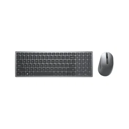 Dell KM7120W - Combo Teclado y Ratón Inalámbrico (RF + Bluetooth 5.0), QWERTY Español, Teclado 100% con Numpad, Batería 36 Meses, Color Gris Titanio