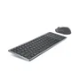 Dell KM7120W - Combo Teclado y Ratón Inalámbrico (RF + Bluetooth 5.0), QWERTY Español, Teclado 100% con Numpad, Batería 36 Meses, Color Gris Titanio