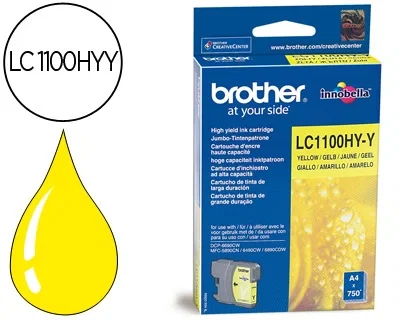 Brother LC1100HYY Cartucho de Tinta Amarillo Alta Capacidad Brother LC1100HYY Cartucho de Tinta Amarillo Alta Capacidad