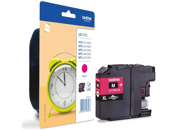 Brother Cartucho de Tinta LC125XLM Magenta Alta Capacidad