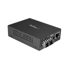 StarTech.com MCMGBSCMM055 Convertidor de Fibra Gigabit, 1000Base-SX a 1000Base-T, 10/100/1000 Mbps, 550 m, Negro