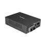 StarTech.com MCMGBSCMM055 Convertidor de Fibra Gigabit, 1000Base-SX a 1000Base-T, 10/100/1000 Mbps, 550 m, Negro