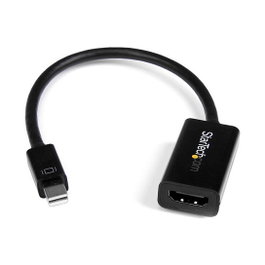 StarTech Adaptador Activo Mini DisplayPort a HDMI con Audio - mDP 1.2 a HDMI - 4K 30Hz - Negro - Para MacBook Pro, UltraBook, Laptop