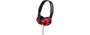 Sony MDR-ZX310 - Auriculares Diadema Plegables Alámbricos, Supraaurales, Color Rojo, para Música, 10-24000 Hz, 24 Ω, Conector Chapado en Oro