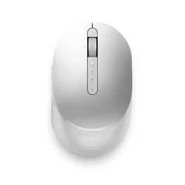 DELL Ratón inalámbrico recargable Premier MS7421W, Ambidextro, Óptico, RF Wireless + Bluetooth, 1600 DPI, Platino
