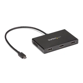 StarTech Hub Splitter USB-C a 3x HDMI con MST - Adaptador para Múltiples Monitores, Tecnología Multi-Stream Transport, Expansión de Pantalla, Negro