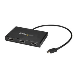 StarTech Hub Splitter USB-C a 3x HDMI con MST - Adaptador para Múltiples Monitores, Tecnología Multi-Stream Transport, Expansión de Pantalla, Negro