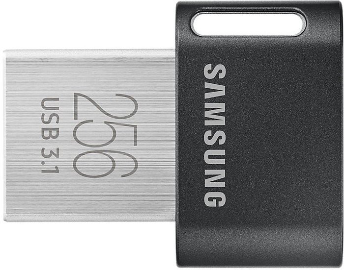Samsung FIT Plus MUF-256AB/APC 256 GB Gris, Plata