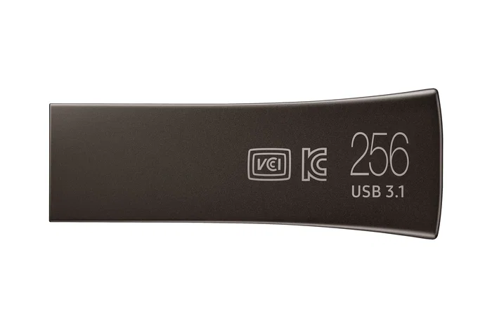 Samsung Pendrive USB 3.2 Gen 1 MUF-256BE Bar Plus 256 GB Gris - 300 MB/s - Resistente al Agua, Golpes, Magnético y Rayos X