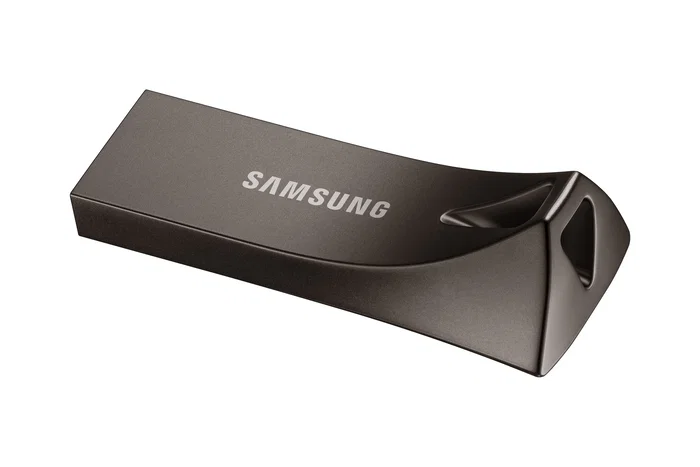 Samsung Pendrive USB 3.2 Gen 1 MUF-256BE Bar Plus 256 GB Gris - 300 MB/s - Resistente al Agua, Golpes, Magnético y Rayos X