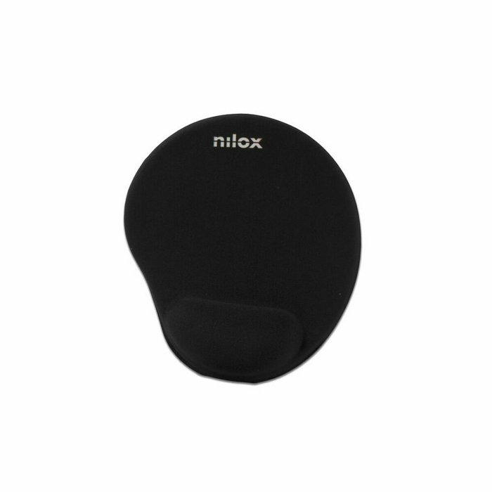 Nilox Alfombrilla Ergonómica para Ratón con Reposamanos, Negro