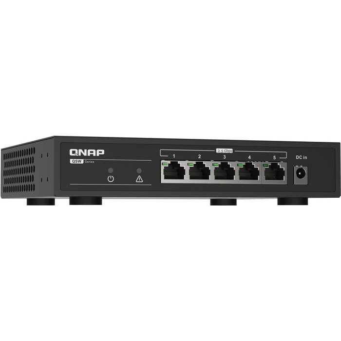 QNAP QSW-1105-5T Switch de 5 Puertos 2,5GbE No Administrado, Negro QNAP QSW-1105-5T Switch de 5 Puertos 2,5GbE No Administrado, Negro