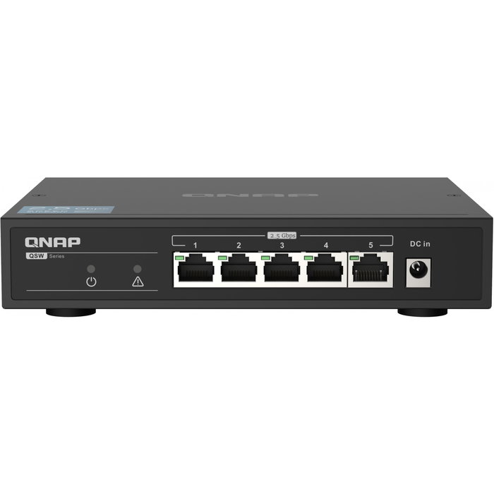 QNAP QSW-1105-5T Switch de 5 Puertos 2,5GbE No Administrado, Negro QNAP QSW-1105-5T Switch de 5 Puertos 2,5GbE No Administrado, Negro