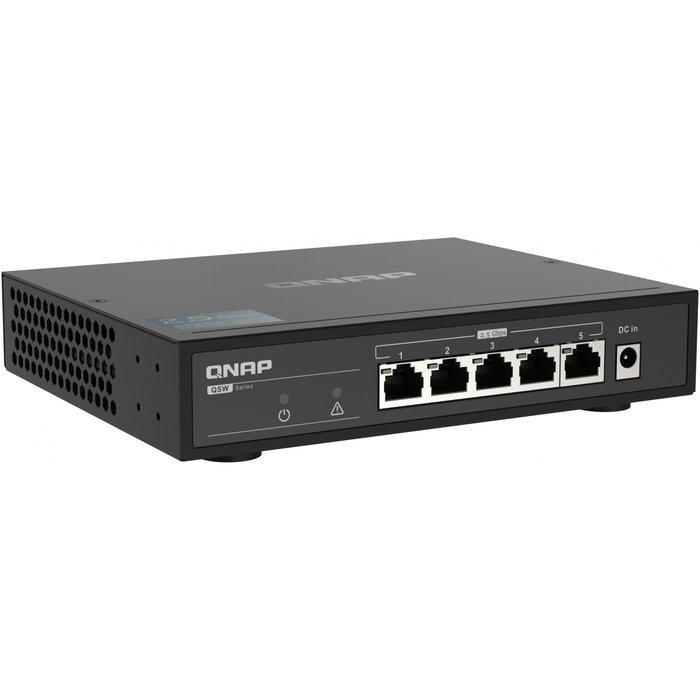 QNAP QSW-1105-5T Switch de 5 Puertos 2,5GbE No Administrado, Negro QNAP QSW-1105-5T Switch de 5 Puertos 2,5GbE No Administrado, Negro