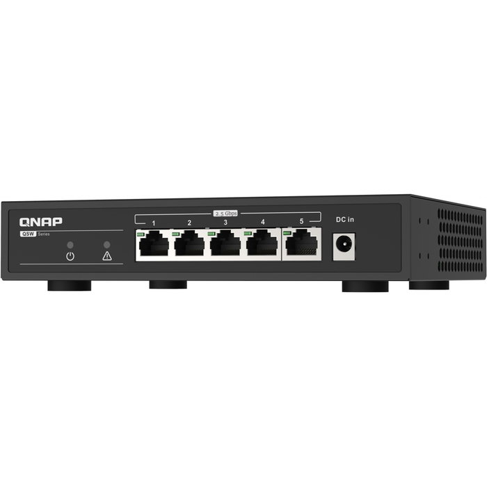 QNAP QSW-1105-5T Switch de 5 Puertos 2,5GbE No Administrado, Negro QNAP QSW-1105-5T Switch de 5 Puertos 2,5GbE No Administrado, Negro