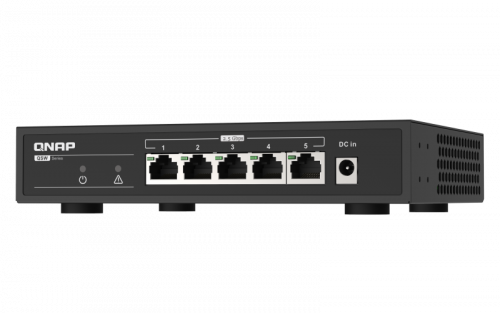 QNAP QSW-1105-5T Switch de 5 Puertos 2,5GbE No Administrado, Negro QNAP QSW-1105-5T Switch de 5 Puertos 2,5GbE No Administrado, Negro