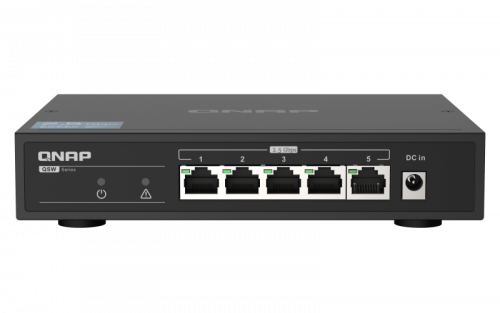 QNAP QSW-1105-5T Switch de 5 Puertos 2,5GbE No Administrado, Negro QNAP QSW-1105-5T Switch de 5 Puertos 2,5GbE No Administrado, Negro