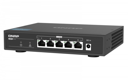 QNAP QSW-1105-5T Switch de 5 Puertos 2,5GbE No Administrado, Negro QNAP QSW-1105-5T Switch de 5 Puertos 2,5GbE No Administrado, Negro