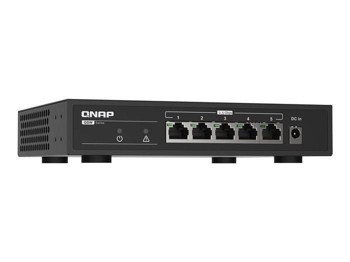 QNAP QSW-1105-5T Switch de 5 Puertos 2,5GbE No Administrado, Negro QNAP QSW-1105-5T Switch de 5 Puertos 2,5GbE No Administrado, Negro