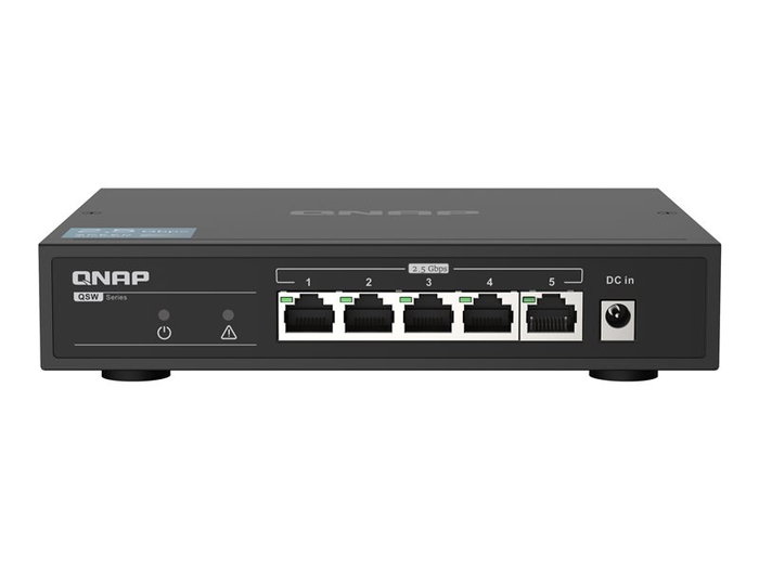 QNAP QSW-1105-5T Switch de 5 Puertos 2,5GbE No Administrado, Negro QNAP QSW-1105-5T Switch de 5 Puertos 2,5GbE No Administrado, Negro