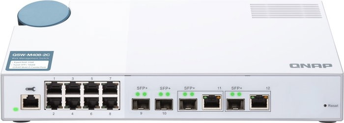 QNAP QSW-M408-2C Switch de red gestionable 12 puertos Blanco QNAP QSW-M408-2C Switch de red gestionable 12 puertos Blanco