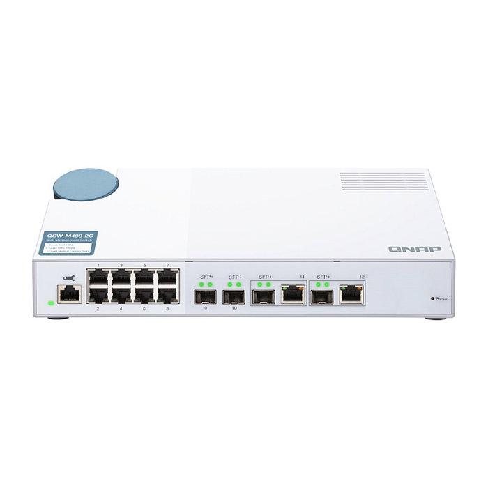 QNAP QSW-M408-2C Switch de Red Gestionado 12 Puertos Blanco