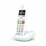 Gigaset E290 Teléfono Fijo Inalámbrico DECT/Analógico con Identificador de Llamadas, Teclas Grandes, Pantalla Alta Legibilidad, 150 Números, 21 Tonos, Color Blanco
