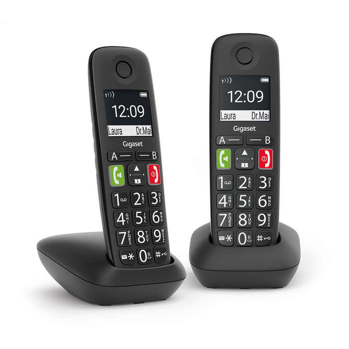 Gigaset E290 Duo Teléfono Inalámbrico Negro