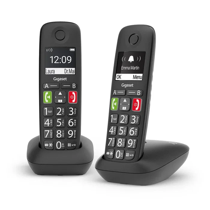 Gigaset E290 Duo Teléfono Inalámbrico Negro Gigaset E290 Duo Teléfono Inalámbrico Negro