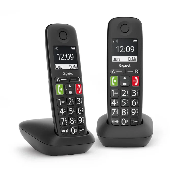 Gigaset E290 Duo Teléfono Inalámbrico Negro Gigaset E290 Duo Teléfono Inalámbrico Negro