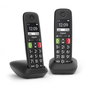 Gigaset L36852-H2901-D201 Teléfono DECT/analógico Duo Inalámbrico con Identificador de Llamadas Negro