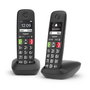 Gigaset L36852-H2901-D201 Teléfono DECT/analógico Duo Inalámbrico con Identificador de Llamadas Negro