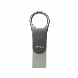 Silicon Power Pendrive C80 128GB USB 3.0 Plata Type-C Ready