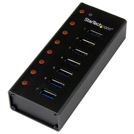 StarTech Concentrador USB 3.2 Gen 1 de 7 Puertos con Carcasa de Aluminio Negro