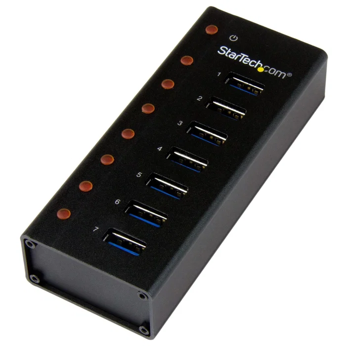 StarTech.com Concentrador USB 3.2 Gen 1 de 7 Puertos ST7300U3M Negro StarTech.com Concentrador USB 3.2 Gen 1 de 7 Puertos ST7300U3M Negro