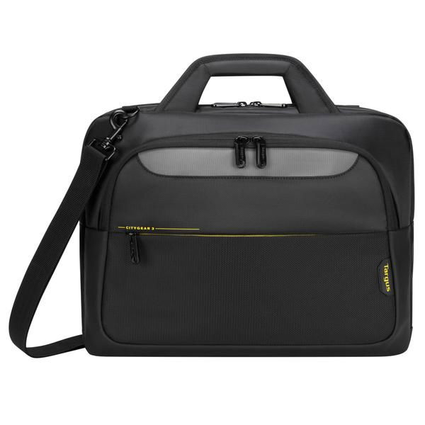 Targus Citygear Maletín para Portátil de 15 - 17.3 Pulgadas, Negro, con Asa de Transporte y Tirante para Hombro, Hasta 43.9 cm (17.3"), Monotono