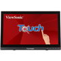 ViewSonic TD1630-3 Monitor Táctil de 16 Pulgadas (15.6" Visibles) LCD TN 10 Puntos Táctil Capacitivo 1366x768 HDMI VGA 75Hz Altavoces Duales Soporte Ergonómico y Montaje VESA