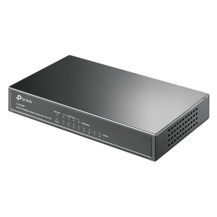 TP-Link TL-SF1008P Switch de 8 Puertos 10/100 con 4 Puertos PoE, Negro