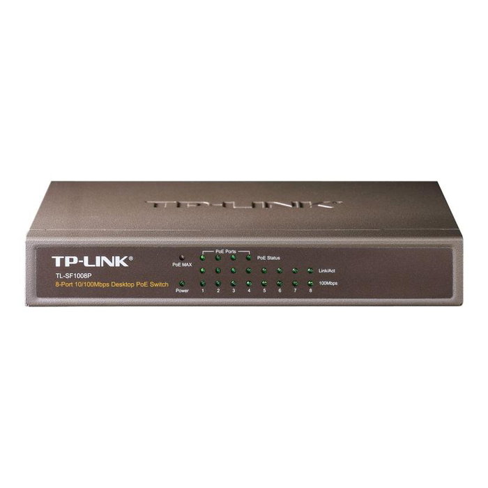TP-Link TL-SF1008P Switch de 8 Puertos 10/100 con 4 Puertos PoE, Negro