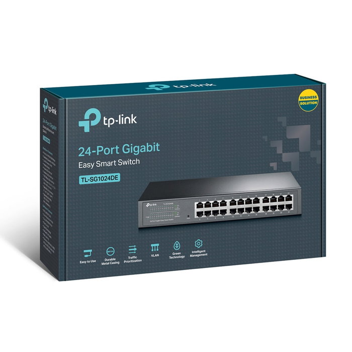 TP-Link TL-SG1024DE Switch Gigabit Easy Smart de 24 Puertos Negro