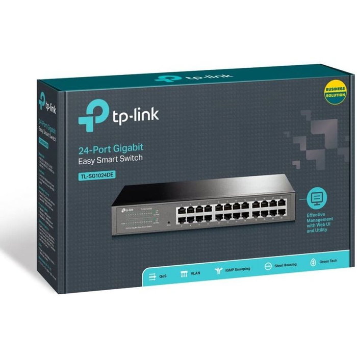 TP-Link TL-SG1024DE Switch Gigabit Easy Smart de 24 Puertos Negro