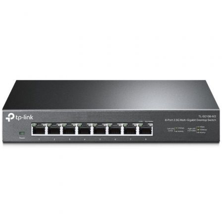 TP-Link Switch TL-SG108-M2 8 Puertos 2.5Gbps Desktop Gigabit Ethernet - Plug and Play, Sin Ventilador, Montaje Pared/Escritorio TP-Link Switch TL-SG108-M2 8 Puertos 2.5Gbps Desktop Gigabit Ethernet - Plug and Play, Sin Ventilador, Montaje Pared/Escritorio