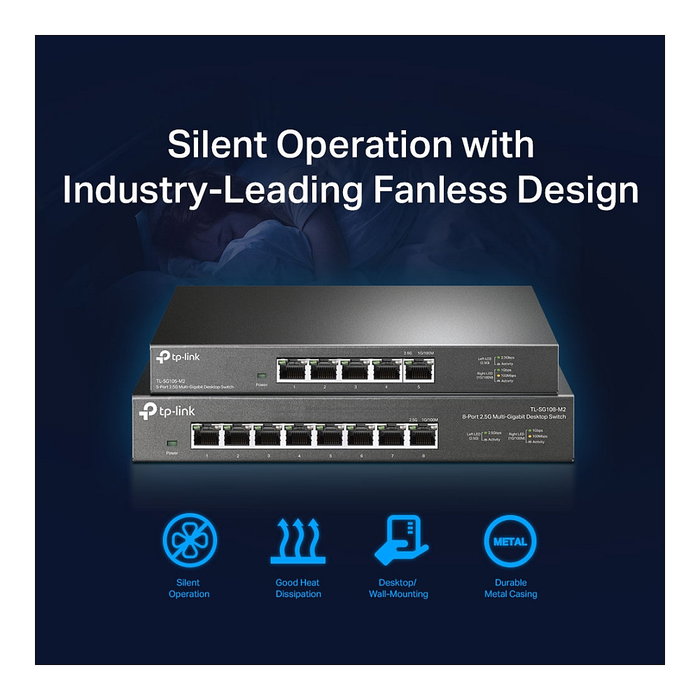 TP-Link TL-SG108-M2 Switch de 8 puertos 2.5G Negro