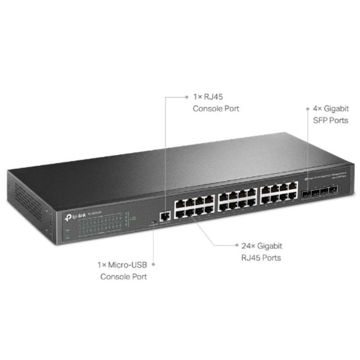 TP-Link TL-SG3428 JetStream Switch Gestionado 24 Puertos Gigabit y 4 SFP