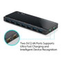 TP-Link UH720 Hub USB de 9 puertos con 2 puertos de carga rápida, Negro